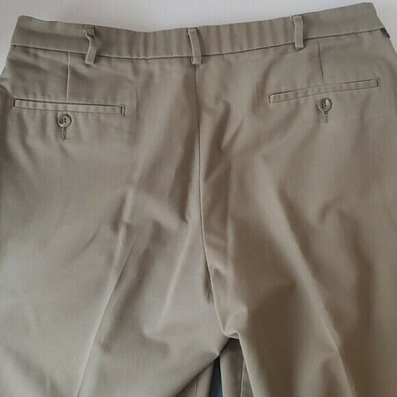 DOCKERS Men's Tan Pleated Khakis Chino Relaxed Fit Straight Leg Pants Size 34x34 - Picture 10 of 10